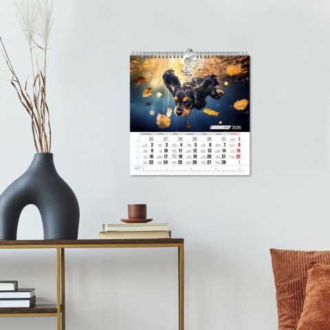 Kalendarz ścienny PSY POD WODĄ 33x33 330mm x 330mm Press Kalendarz ścienny PSY POD WODĄ 33x33 330mm x 330mm Press