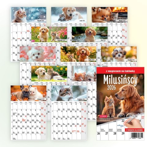 Kalendarz ścienny na lodówkę z magnesem 137mm x 210mm Press (MILUSIŃSCY) Kalendarz ścienny na lodówkę z magnesem 137mm x 210mm Press (MILUSIŃSCY)