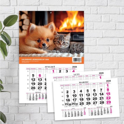 Kalendarz ścienny na lodówkę z magnesem 137mm x 210mm Press (MILUSIŃSCY) Kalendarz ścienny na lodówkę z magnesem 137mm x 210mm Press (MILUSIŃSCY)