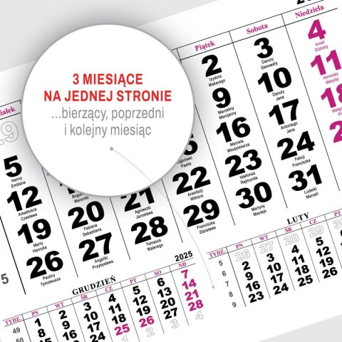Kalendarz ścienny na lodówkę z magnesem 137mm x 210mm Press (MILUSIŃSCY) Kalendarz ścienny na lodówkę z magnesem 137mm x 210mm Press (MILUSIŃSCY)