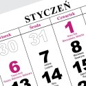Kalendarz ścienny na lodówkę z magnesem 137mm x 210mm Press (MILUSIŃSCY) Kalendarz ścienny na lodówkę z magnesem 137mm x 210mm Press (MILUSIŃSCY)