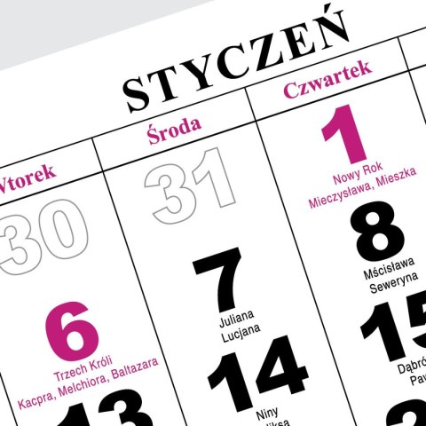 Kalendarz ścienny na lodówkę z magnesem 137mm x 210mm Press (MILUSIŃSCY) Kalendarz ścienny na lodówkę z magnesem 137mm x 210mm Press (MILUSIŃSCY)