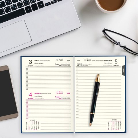 Kalendarz książkowy (terminarz) PREMIUM A5 Press (DZIENNY) Kalendarz książkowy (terminarz) PREMIUM A5 Press (DZIENNY)