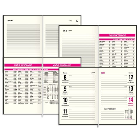 Kalendarz książkowy (terminarz) PRESTIGE A6 Press (tygodniowy) Kalendarz książkowy (terminarz) PRESTIGE A6 Press (tygodniowy)
