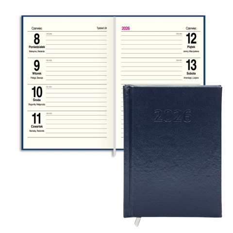 Kalendarz książkowy (terminarz) PRESTIGE A6 Press (tygodniowy) Kalendarz książkowy (terminarz) PRESTIGE A6 Press (tygodniowy)