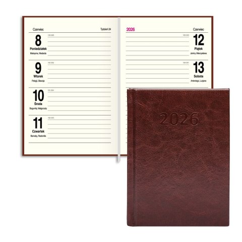 Kalendarz książkowy (terminarz) PRESTIGE A6 Press (tygodniowy) Kalendarz książkowy (terminarz) PRESTIGE A6 Press (tygodniowy)