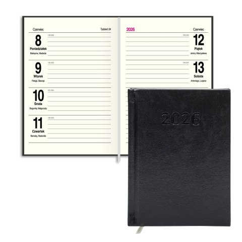 Kalendarz książkowy (terminarz) PRESTIGE A6 Press (tygodniowy) Kalendarz książkowy (terminarz) PRESTIGE A6 Press (tygodniowy)