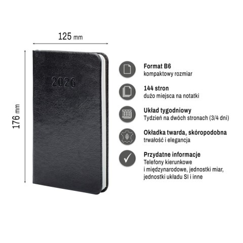 Kalendarz książkowy (terminarz) Premium Lux B7 Press (tygodniowy) Kalendarz książkowy (terminarz) Premium Lux B7 Press (tygodniowy)