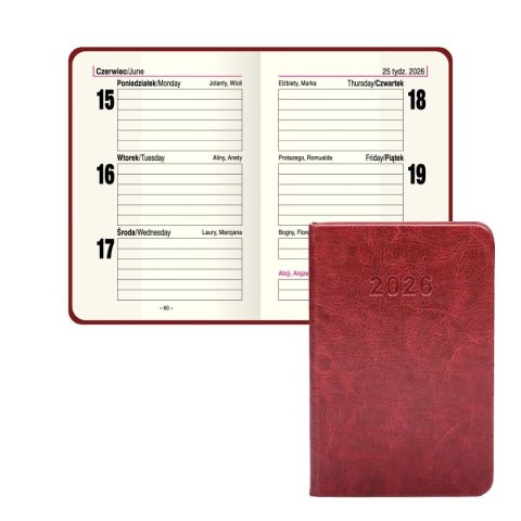 Kalendarz książkowy (terminarz) Premium Lux B7 Press (tygodniowy) Kalendarz książkowy (terminarz) Premium Lux B7 Press (tygodniowy)