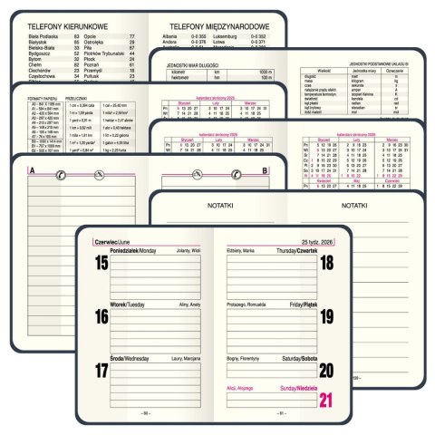 Kalendarz książkowy (terminarz) Premium Lux B7 Press (tygodniowy) Kalendarz książkowy (terminarz) Premium Lux B7 Press (tygodniowy)