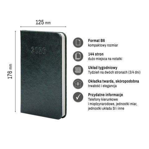 Kalendarz książkowy (terminarz) Premium Lux B7 Press (tygodniowy) Kalendarz książkowy (terminarz) Premium Lux B7 Press (tygodniowy)