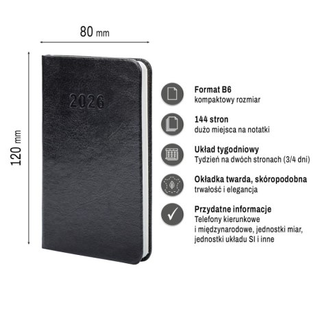 Kalendarz książkowy (terminarz) Premium Lux B7 Press (tygodniowy) Kalendarz książkowy (terminarz) Premium Lux B7 Press (tygodniowy)