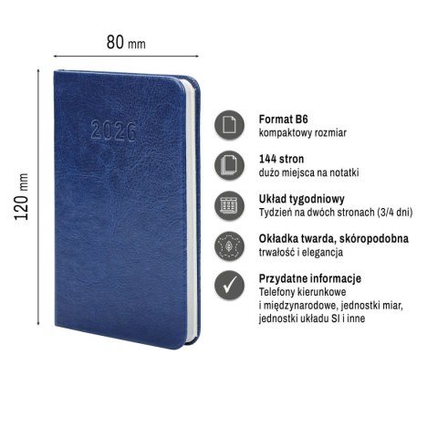 Kalendarz książkowy (terminarz) Premium Lux B7 Press (tygodniowy) Kalendarz książkowy (terminarz) Premium Lux B7 Press (tygodniowy)