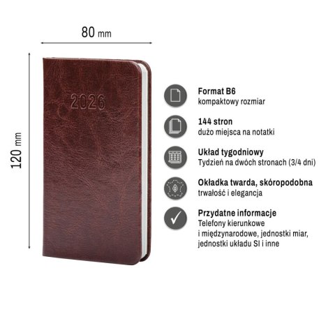 Kalendarz książkowy (terminarz) Premium Lux B7 Press (tygodniowy) Kalendarz książkowy (terminarz) Premium Lux B7 Press (tygodniowy)