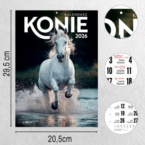 Kalendarz ścienny A4 KONIE A4 Press (5904830713398) Kalendarz ścienny A4 KONIE A4 Press (5904830713398)