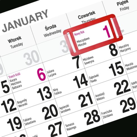 Kalendarz ścienny PIES 310mm x 790mm Press Kalendarz ścienny PIES 310mm x 790mm Press