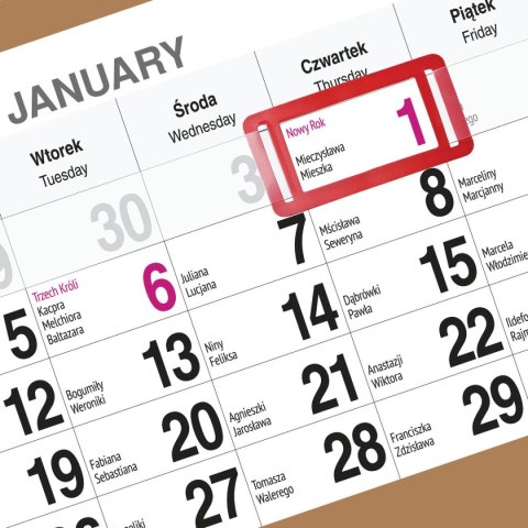 Kalendarz ścienny PIES A5 210mm x 450mm Press Kalendarz ścienny PIES A5 210mm x 450mm Press