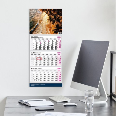 Kalendarz ścienny PREMIUM trójdzielny A4 Press (ŁÓDŹ) Kalendarz ścienny PREMIUM trójdzielny A4 Press (ŁÓDŹ)