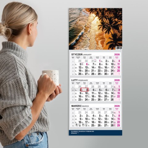 Kalendarz ścienny PREMIUM trójdzielny A4 Press (ŁÓDŹ) Kalendarz ścienny PREMIUM trójdzielny A4 Press (ŁÓDŹ)