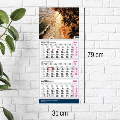 Kalendarz ścienny PREMIUM trójdzielny A4 Press (ŁÓDŹ) Kalendarz ścienny PREMIUM trójdzielny A4 Press (ŁÓDŹ)
