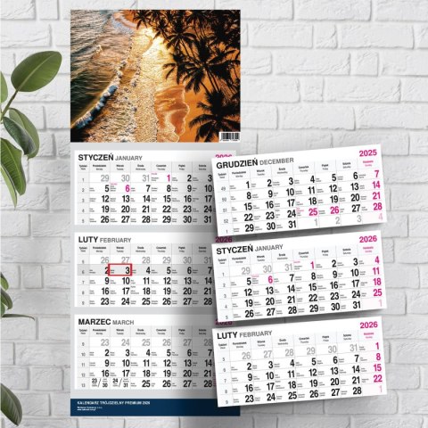 Kalendarz ścienny PREMIUM trójdzielny A4 Press (ŁÓDŹ) Kalendarz ścienny PREMIUM trójdzielny A4 Press (ŁÓDŹ)