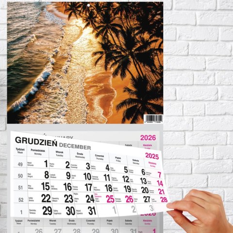 Kalendarz ścienny PREMIUM trójdzielny A4 Press (ŁÓDŹ) Kalendarz ścienny PREMIUM trójdzielny A4 Press (ŁÓDŹ)