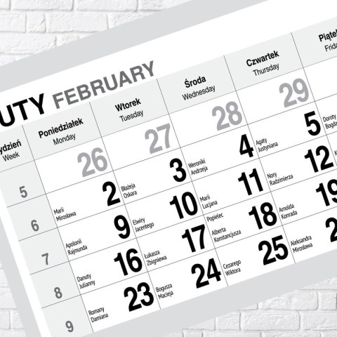 Kalendarz ścienny PREMIUM trójdzielny A4 Press (PIES) Kalendarz ścienny PREMIUM trójdzielny A4 Press (PIES)