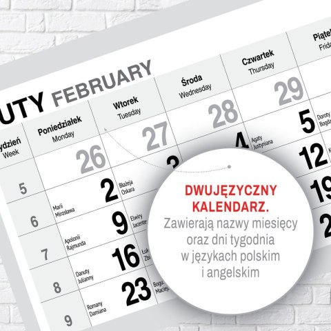 Kalendarz ścienny PREMIUM trójdzielny A4 Press (PIES) Kalendarz ścienny PREMIUM trójdzielny A4 Press (PIES)
