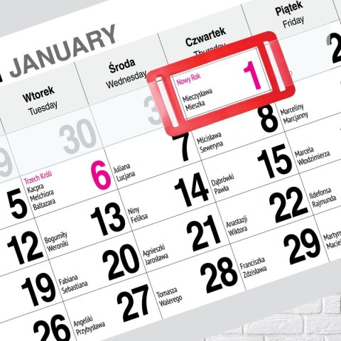 Kalendarz ścienny PREMIUM trójdzielny A4 Press (PIES) Kalendarz ścienny PREMIUM trójdzielny A4 Press (PIES)