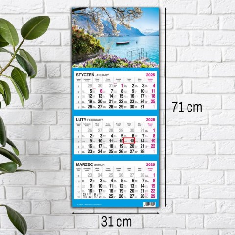 Kalendarz ścienny WIDOK 310mm x 790mm Press Kalendarz ścienny WIDOK 310mm x 790mm Press