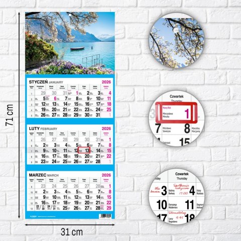 Kalendarz ścienny WIDOK 310mm x 790mm Press Kalendarz ścienny WIDOK 310mm x 790mm Press