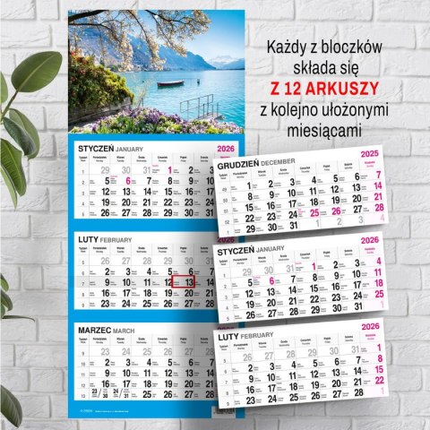 Kalendarz ścienny WIDOK 310mm x 790mm Press Kalendarz ścienny WIDOK 310mm x 790mm Press