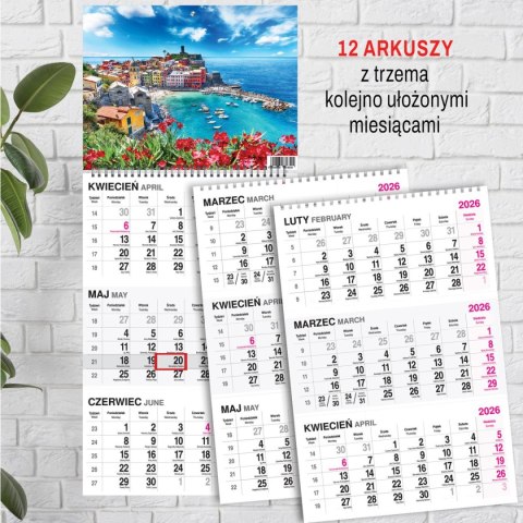 Kalendarz ścienny WIDOK 310mm x 790mm Press Kalendarz ścienny WIDOK 310mm x 790mm Press