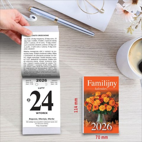 Kalendarz ścienny ZDZIERAK FAMILIJNY B7 Press Kalendarz ścienny ZDZIERAK FAMILIJNY B7 Press