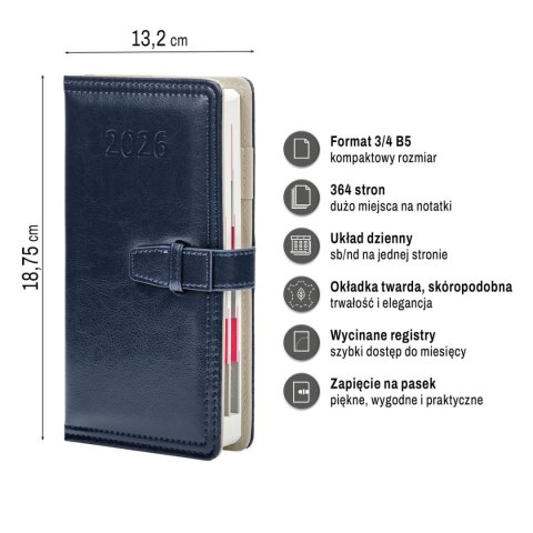 Organizer ORGANIZER 3/4 B5 (mix) Press (dzienny) Organizer ORGANIZER 3/4 B5 (mix) Press (dzienny)
