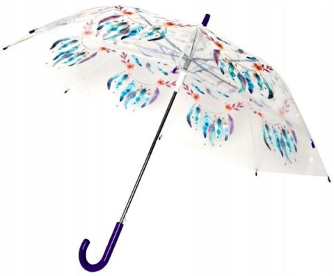 Parasol długa przezroczysta w piórka (SDA311) Parasol długa przezroczysta w piórka (SDA311)