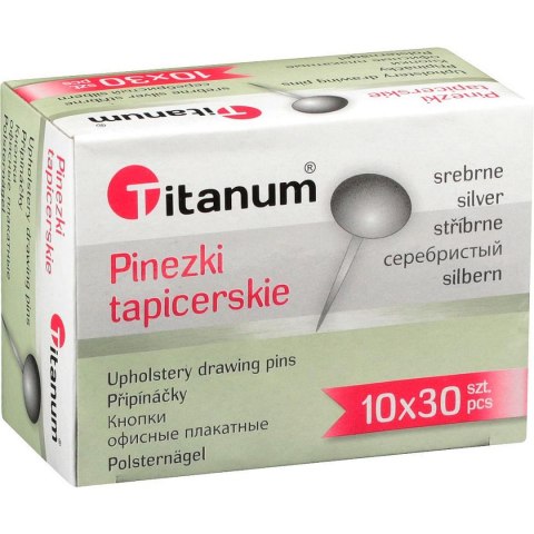 Pinezki tapicerskie Titanum srebrne 30 szt. Pinezki tapicerskie Titanum srebrne 30 szt.