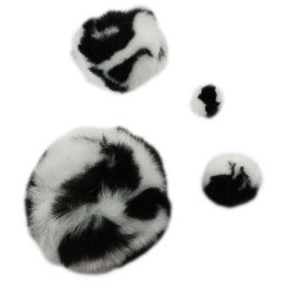 Pompony Craft-Fun Series tygrysie cętki biało-czarny 45 szt Titanum (16073F)