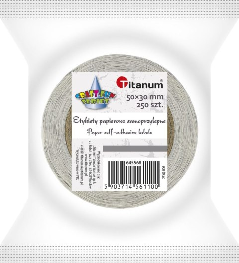 Etykieta samoprzylepna Craft-Fun Series na rolce, 4 kolory mix [mm:] 50x30 Titanum (25YQ-006)