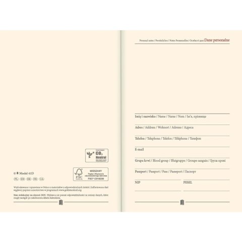 Kalendarz książkowy (terminarz) WYCINANKA B6 Lucrum (41DS) Kalendarz książkowy (terminarz) WYCINANKA B6 Lucrum (41DS)