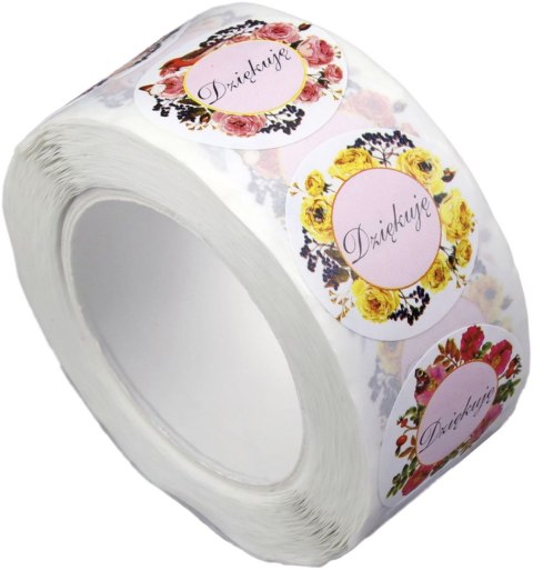 Naklejka (nalepka) Craft-Fun Series napis Dziękuję Naklejki na rolce Titanum (25JT002)