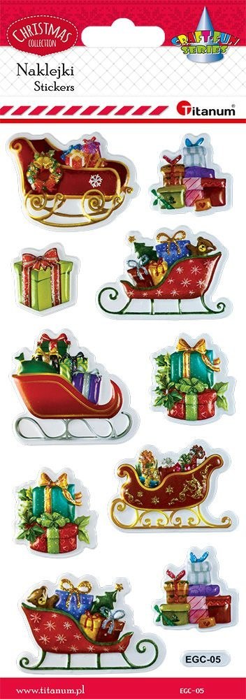 Naklejki świąteczne Craft-Fun Series Boże Narodzenie Sanie i prezenty Titanum (EGC-05) Naklejki świąteczne Craft-Fun Series Boże Narodzenie Sanie i prezenty Titanum (EGC-05)