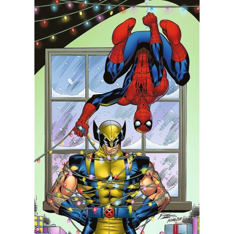 Puzzle Xmass Spider-Man & Wolverine: Święta 1000 el. Trefl (12088)