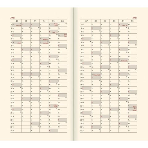 Kalendarz książkowy (terminarz) A6 Lucrum (TS11) Kalendarz książkowy (terminarz) A6 Lucrum (TS11)