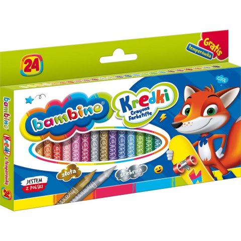 Kredki glinkowe Bambino 24 kol. St.Majewski Kredki glinkowe Bambino 24 kol. St.Majewski