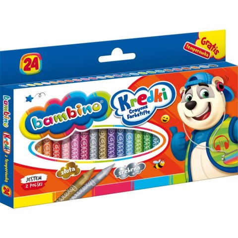 Kredki glinkowe Bambino 24 kol. St.Majewski Kredki glinkowe Bambino 24 kol. St.Majewski