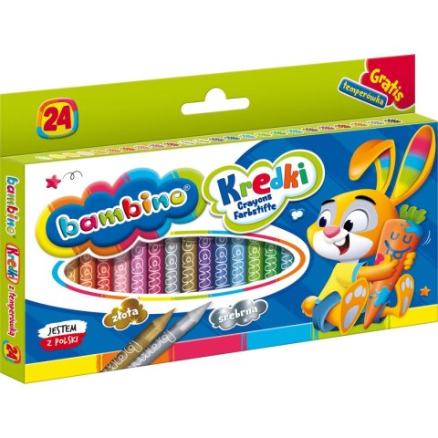 Kredki glinkowe Bambino 24 kol. St.Majewski Kredki glinkowe Bambino 24 kol. St.Majewski