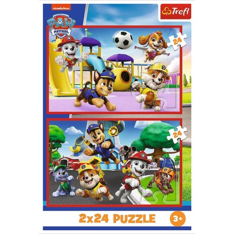 Puzzle Paw Patrol Psi dzień zabaw 2x24 el. Trefl (34433)