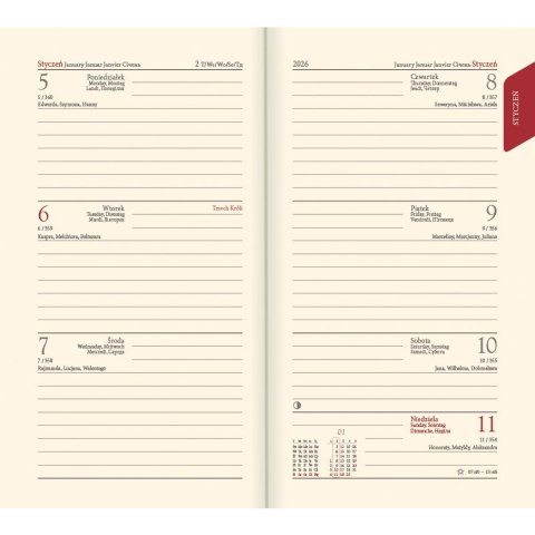 Kalendarz książkowy (terminarz) złoty A6 Lucrum (TR złoty) Kalendarz książkowy (terminarz) złoty A6 Lucrum (TR złoty)