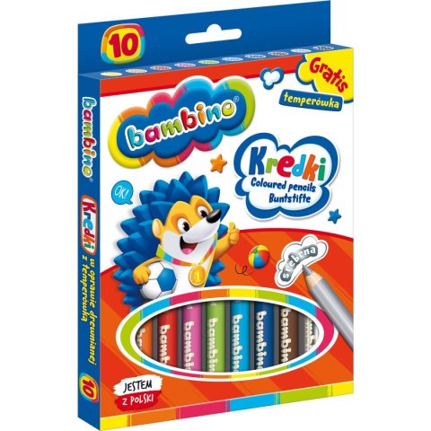 Kredki ołówkowe Bambino 10 kol. St.Majewski Kredki ołówkowe Bambino 10 kol. St.Majewski